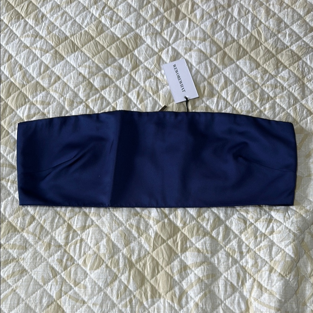 WeWoreWhat Navy Blue Bandeau Top